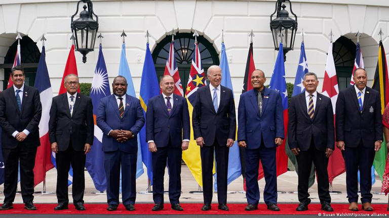 图：美国总统拜登去年9月在华府举办太平洋岛国论坛。 （资料照）